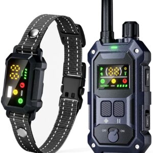 BLACKDOG Military Dog Shock Collar - 4200ft Dog Training Collar with Remote, 4 Training Modes, Flashlight & Strobe, 3-Month Battery, IP67 Waterproof Dog E Collar for All Breeds...
