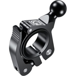 BRCOVAN 17mm Ball Handlebar Clamp Mount Base, Fit for Round Rails 0.5'' / 0.875'' / 1'' / 1.125'' / 1.26'' in Diameter, Tool-Free Installation
