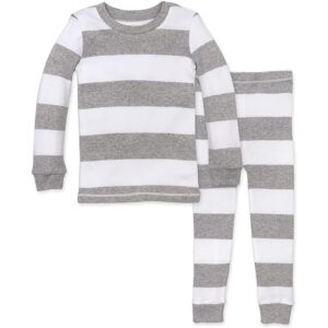 Burt's Bees Baby Boys' 2-Piece Long Sleeve Tee and Pants Organic Cotton Pajama Set