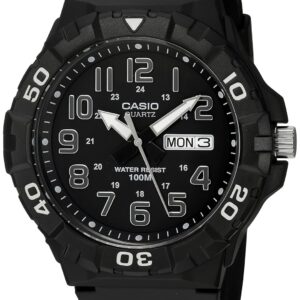Casio MRW200H Series | Men's Analog Watch | Sporty Design | 100 Meter Water Resistance | Date Display | Rotary Bezel | Regular Time Keeping (HR, Min, SEC, PM, Date, Day) | 3...