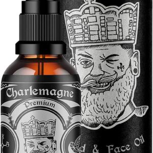 Charlemagne Beard Oil for Men - 1 Fl Oz - Boosts Beard Growth, Less Shine, Anti-Hair Loss, Vanilla Tobacco Scent - Made in Germany