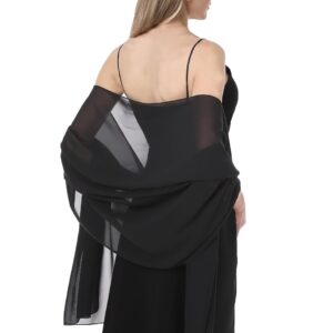 Chiffon Shawls and Wraps for Evening Dresses Women Elegant Soft Scarf Bridal Scarve Wedding Stole