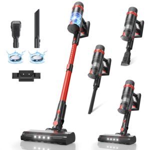 Cordless Vacuum Cleaner, 530W/45Kpa/70Mins Vacuum Cleaners for Home,Self-Standing Stick Vacuum with Smart Touch Screen,Rechargeable Lightweight Vacuum for Pet Hair,Carpets, Hard...