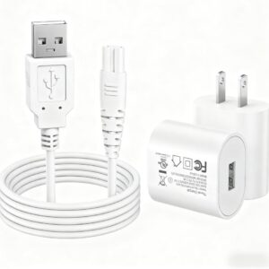 COSLUS Water Flosser USB Charger & Wall Adapter: Replacement Charger for COSLUS, Aquasonic, Nicwell, Oralfree, Nicefeel, Hangsun, Tovendor Figure-8 Charging Water Flosser