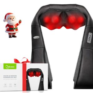cotsoco Neck Massager,Shiatsu Shoulder and Back Massager with Heat, Electric Deep Tissue Massage Pillow for Body Muscle Pain Relief,Best Gifts Mom Dad Women Men,Home, Office Car...
