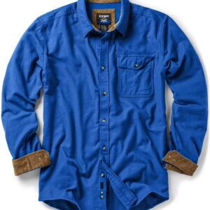 CQR Men's 100% All Cotton Button Down Flannel Shirts, Long Sleeve Brushed Warm Soft Casual Outdoor Plaid Shirt