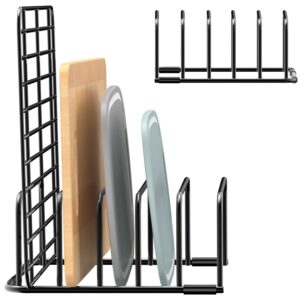 Cutting Board Organizer, [1-Pack] Cutting Board Holder Rack Baking Cookie Pan Sheets Cooling Small Racks Storage Stand for Kitchen Cabinet Countertop Bakeware Storage Organizer...