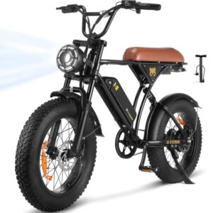CYCROWN Electric Bike for Adults,Peak 1000W/1500W Motor,20/28MPH 55-150Mile ebikes for Adults with 10.4AH/13AH/26AH Battery,20" Fat Tire Electric Dirt Bike Commuting Off Road...