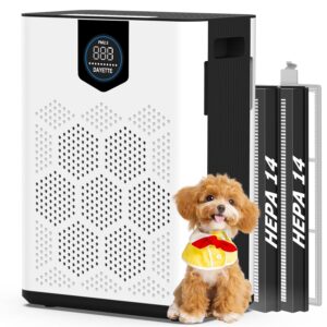 DAYETTE Air Purifiers for Home Large Room Up to 3000 Ftยฒ with 2xH14 HEPA Filters, Air Purifiers for Pets Bedroom with Washable PreFilters, 2 TIMES Purification Speed In Turbo...