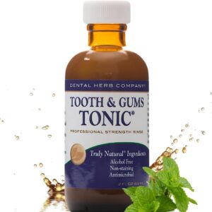 Dental Herb Company Tooth & Gums Tonic Mouth Wash - Travel Size ** (2 oz.) ** Made with Pure Essential Oils to Relieve Bad Breath, Bleeding and Irritated Gums.