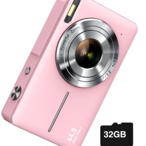 Digital Camera, FHD 1080P Digital Point and Shoot Camera with 16X Zoom Anti Shake, Compact Small Camera for Boys Girls Kids
