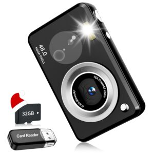 Digital Cameras FHD Camera for Kid Boys Girls Compact Digital Point and Shoot Camera with 16X Zoom 32GB Card Kids Camera for Kids