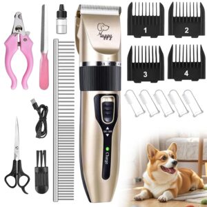 Dog Clippers for Grooming,Dog Grooming Kit Clippers,Dog Grooming kit,Pet Hair Trimmer,Shaver Cordless Electric Quiet Hair Clipper Set for Pet Shaver with Paw Trimmer for Small &...