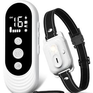 Dog Shock Collar, 3300ft Dog Training Collar with Remote, IPX7 Waterproof Rechargeable Sleek Modern Shock Collar for Small, Medium, Large Dogs with Beep, Vibration, Safety...