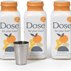 DOSE for Your Liver Cleanse Detox & Repair, Made with Organic Milk Thistle Supplement with Turmeric, Dandelion, Ginger, and Orange, Promotes Optimal Liver Function,16oz Bottle,...