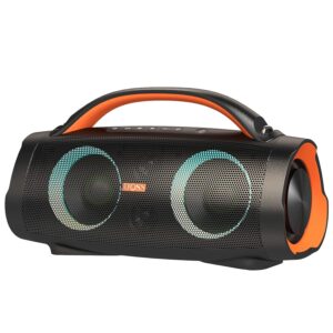 DOSS Extreme Boom Pro Bluetooth Speaker with 100W Stereo Sound, Rich Bass, IPX6 Waterproof, 20H Playtime, Power Bank, Mixed Color Light, Portable for Outdoor, Camping, Beach -...