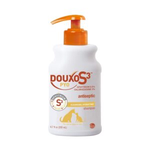 Douxo S3 Pyo Shampoo, Contains 3% Chlorhexidine & 0.5% Ophytrium, Antiseptic & Hydrating, For Bacterial or Yeast Skin Infections, For Dogs and Cats, 6.7 fl. oz. (200mL)