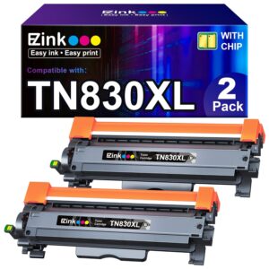 E-Z Ink Compatible TN830 Toner Cartridge Replacement for Brother TN830XL TN830 TN 830 Toner Cartridges with Brother DCP-L2640DW HL-L2460DW HL-L2480DW HL-L2400D HL-L2405W...