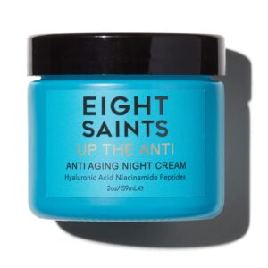 Eight Saints Skin Care Up the Anti Night Cream Face Moisturizer to Reduce Fine Lines and Wrinkles, Natural and Organic Anti Aging Cream For Face & Neck with Niacinamide and...