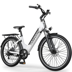 Electric Bike for Adults, 1000W Peak Ebike, 50Miles 21.7MPH Step Thru Electric Bicycle, 26" Commuter E Bikes with 48V Built-in Removable Battery, Adjustable Stem, 7-Speed, UL...