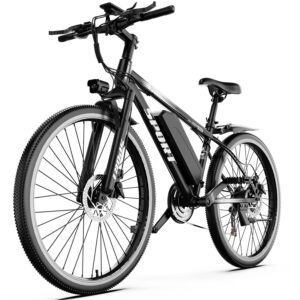 Electric Bike for Adults, 1500W Peak Mountain Ebike with 28 MPH, 65 Miles Range, 7 Speeds, 48V 10Ah Removable Battery Ebike, 26" Electric Bicycle for Commute