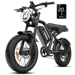 Electric Bike for Adults - 20 x 4 Inch Fat Tire, 750W/Peak 1500W Motor, 48V15AH Detachable Battery, 4 Riding Modes Electric Dirt Bike, 7 Speed Electric Motorcycle, 28MPH UL 2849...