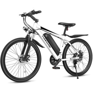 Electric Bike for Adults, 26'' 1000W Peak Ebike, Up to 50 Miles 21.7MPH Electric Mountain Bike with 48V Removable Battery, Adjustable Stem, Lockable Suspension Fork, 21-Speed,...