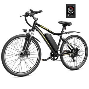 Electric Bikes for Adults, 27.5" E Bikes for Adults with 1200W Peak Motor, 28 MPH, 50+ Miles Range Electric Bicycle, E Mountain Bike with 48V 10.4AH Removable Battery