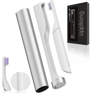 Electric Toothbrush, Portable Travel Sonic Toothbrush with Protective Case USB-C Rechargeable, Neutral Comfort Bristles, Waterproof, Smart Timer, Compact for Daily Use (Pearl...