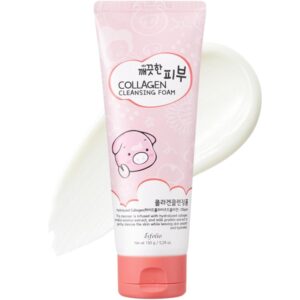 esfolio Collagen Cleansing Foam โ Hydrating Face Wash for Deep Cleansing&Nourishing Skin โ Korean Skincare All Skin Types โ Gentle Foaming Facial Cleanser with Centella&Milk...