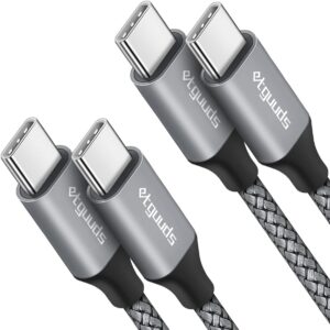 etguuds USB C to USB C Cable 3ft, 2-Pack 60W USBC to USBC Cord, Type C to C Charger Cable Fast Charging for iPhone 17 16 15 Pro Max Plus Air, Samsung Galaxy S25 S24 S23, for...