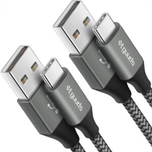 etguuds USB to USB C Cable 3ft, 2-Pack USB A to Type C Charger Cord Fast Charging for Samsung Galaxy A15 A25 A35 A55 A54, S24 S23 S22 S21 S20 S10 S10E, Note 20 10, Moto G, for...