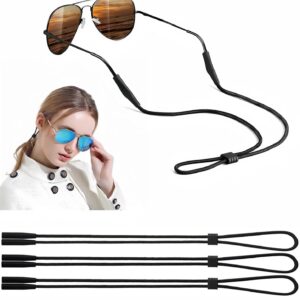 Eyeglasses Holder Strap - 3 Pcs Adjustable Eyewear String Lanyard Retainer - Sunglasses Strap for Men, Women and Kids