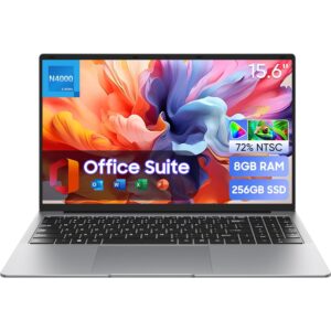 EYY 15.6" Laptop Computer, Laptops with 8GB RAM 256GB SSD, 100% sRGB Screen, Celeron N4000 Processor(up to 2.6GHz) Notebook, Dual Band WiFiไธจBT 4.2ไธจHDMIไธจLong Battery Life