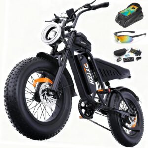 F6/F6S Electric Bike for Adults with NFC & Password Unlock, 1500W/2000W, 33/40MPH, 48V 15/25Ah Battery, Max 60-80 Miles Electric Motorcycle, 20" Fat Tire Electric Dirt Bike,...