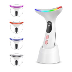 Face and Neck Massager for Skin Care,Multifunctional Electric Sculpting Tool Beauty Device for Home Use Enhanced with Triple Action Thermal and Vibration Technologies for Face...