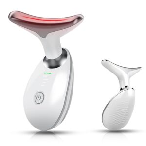 Face and Neck Massager Light Therapy, Face Massager Tool for Women, 7 Color Face Neck Massager, Face Sculpting Tool, Facial Massager Face Lift Device, True Beauty Glow Facial...