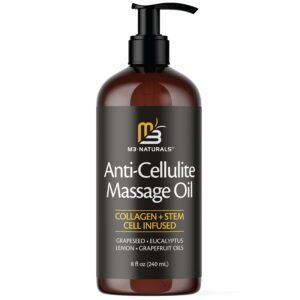 Firming Body Massage Oil with Collagen & Stem Cell โ Helps Smooth The Appearance of Cellulite & Improve Skin Texture โ Refreshing Aromatherapy Body Oil for Legs & Full Body โ 8...