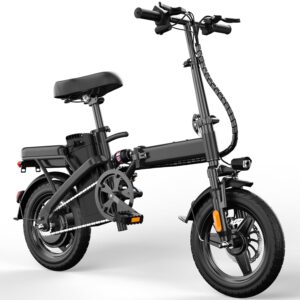Foldable Electric Bike for Adults, 14" Folding E-Bike with 500W Peak Motor, Electric Bicycle with 48V Removable Battery UL 2849 Certified, 25 Miles PAS Range, Electric Commuter...