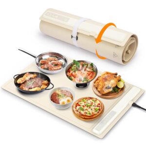 Food Warming Mat - Fast Heating Silicone Food Warming Mats for Countertop Food Warmers for Parties Buffet Gatherings Home holiday Portable Electric Warming Tray with Adjustable...