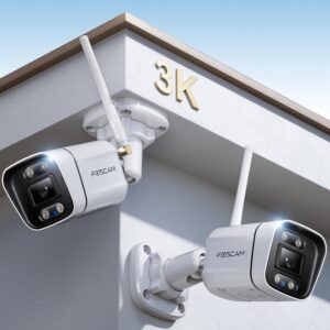 FOSCAM 3K 5MP Security Cameras Wireless Outdoor, 5GHz&2.4GHz WiFi Camera for Home Security, 120ยฐ FoV Outside Surveillance Cam, AI Human/Vehicle Detection, 66FT Color Night...