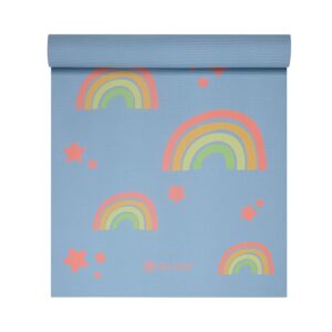 Gaiam Kids Yoga Mat Exercise Mat, Yoga for Kids with Fun Prints - Playtime for Babies, Active & Calm Toddlers and Young Children (60" L x 24" W x 3mm Thick)