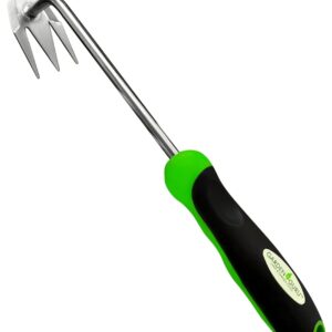 Garden Guru Root Weeder Tool with Ergonomic Handle - Stainless Steel Weed Puller for Planting, Weeding, Flower and Vegetable Care in Lawn Garden Yard | Rust Resistant