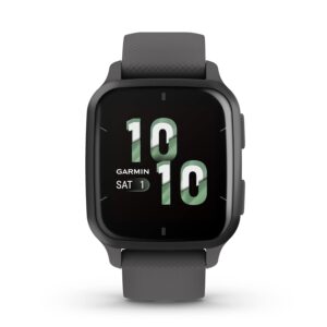Garmin Venuยฎ Sq 2 GPS Smartwatch, All-Day Health Monitoring, Long-Lasting Battery Life, AMOLED Display, Slate and Shadow Gray