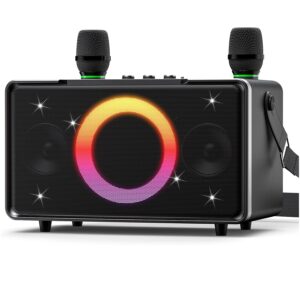 GFEEN Portable Bluetooth Speaker: 200W Peak, Deep Bass, 15H Playtime, Large Party Wireless Speakers, Powerful Loud Sound, Light Show, Fast Charging for Outdoor, Backyard,...