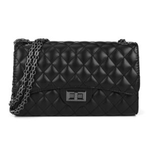 Gladdon Quilted Crossbody Purse for Women Trendy Ladies Shoulder Bag with Chain Designer Purses
