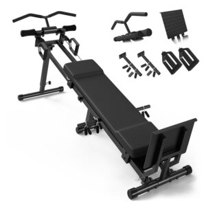 GMWD Total Home Gym with Detachable Footplate,Swing Attachment and Weight Holder,Versatile Total Body Training Machine for Home Gym Workout