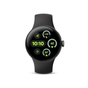 Google Pixel Watch 3 (41mm) 2024 Model - Android Smartwatch, Heart Rate Tracking, Fitbit Advanced Running, Fitness Insights, 24-Hour Battery - Matte Black Aluminum Case -...