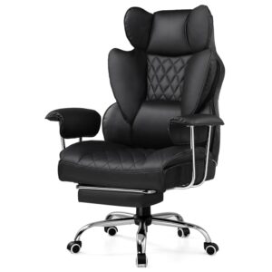 GTRACING Gaming Chair,Office Chair with Pocket Spring Lumbar Support, Ergonomic Comfortable Wide Office Desk Computer Chair with Outward Fixed Soft Armrests and Footrest (PU...