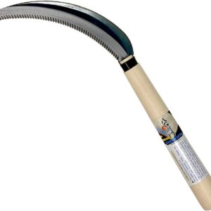HACHIEMON Serrated Sickle Garden Tool for Weeding - Compact and Lightweight - Japanese Weeding Sickle